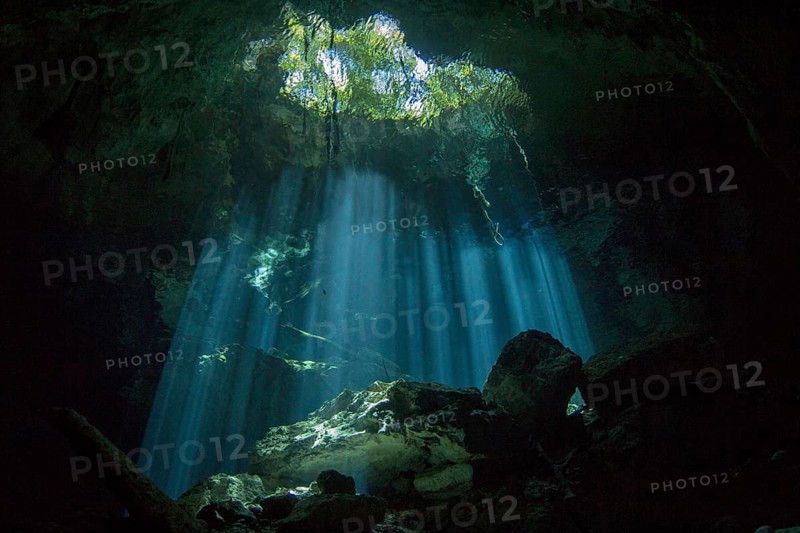 Cave of light from the cave ceiling