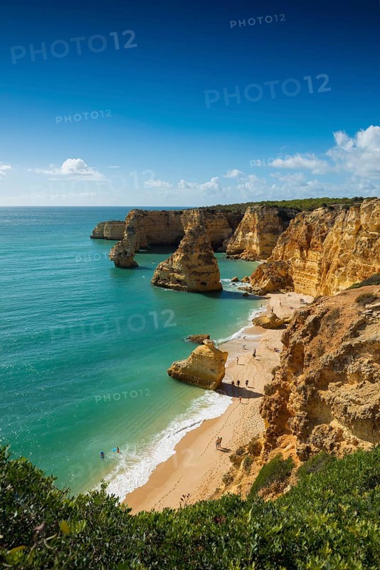 Beach and coloured rocks