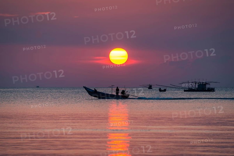 Sunset at sea
