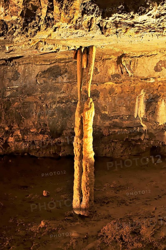 Stalactites and stalagmites have grown together