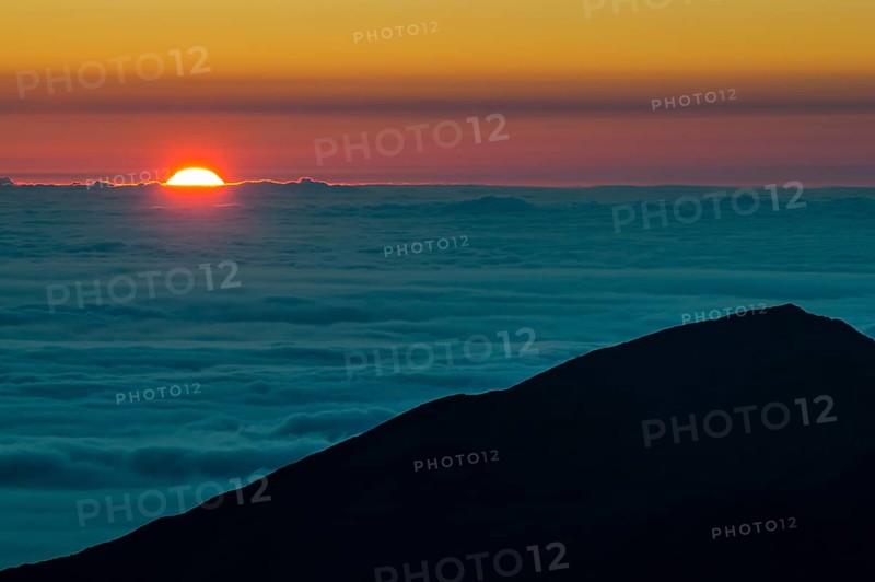 Sunrise on top of the Haleakala National Park