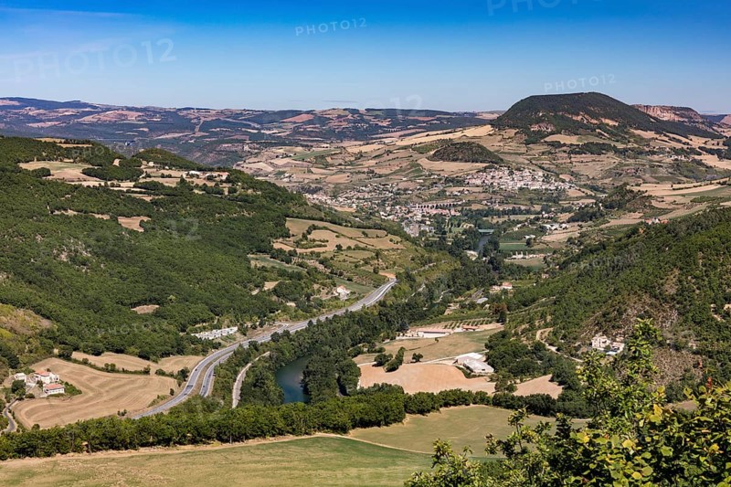 View of Aguessac and the viaduct