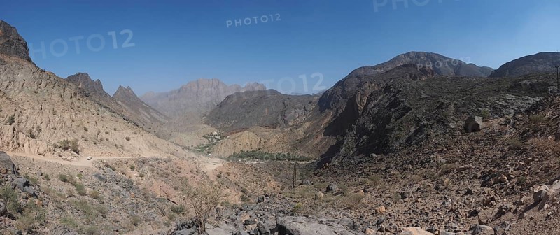 Djebel Akhdar Mountains with pass road