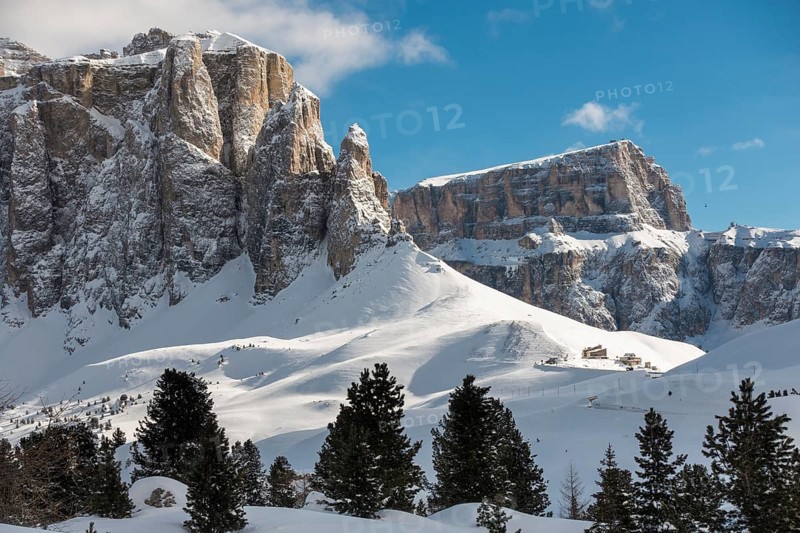 Sella Pass in winter