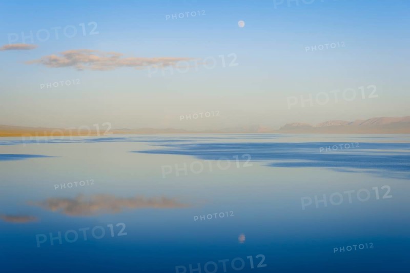 Moonrise over Song Kol Lake