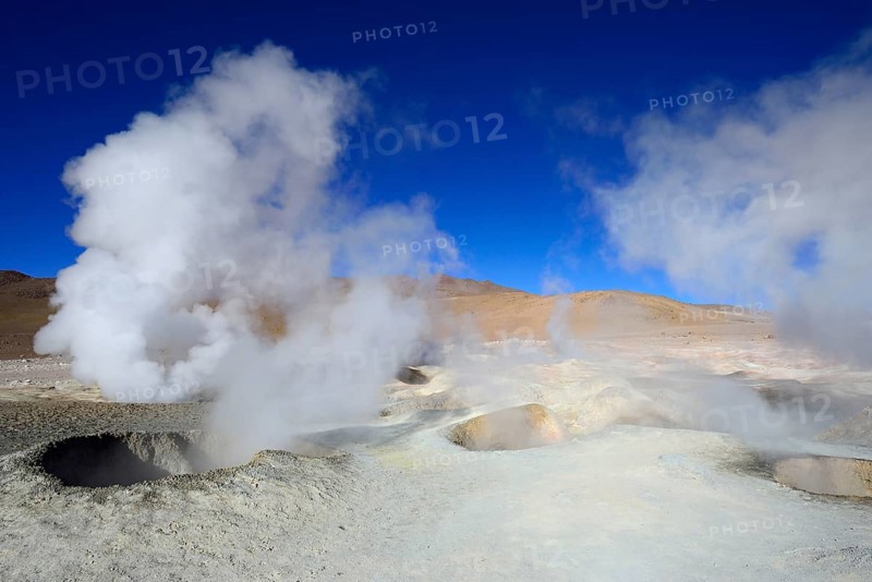 Fumaroles at the highest geothermal field in the world
