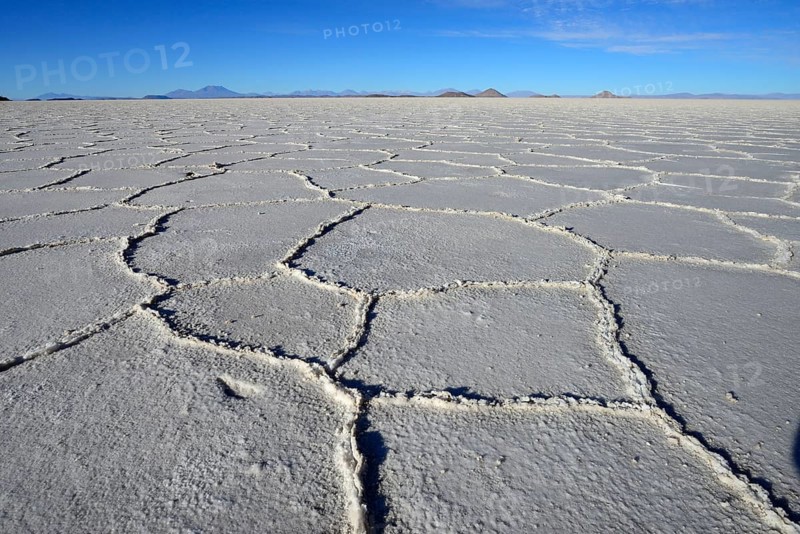 Honeycomb structure on the salt lake