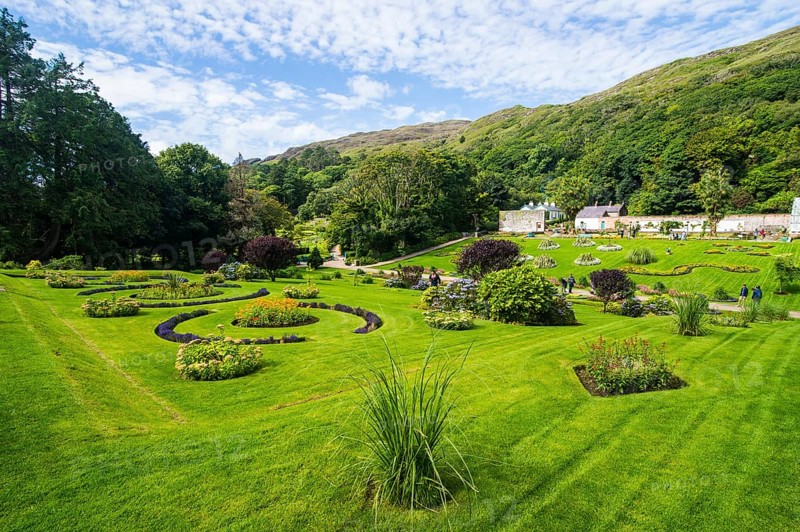 Walled victorian garden in Kylemore abbey
