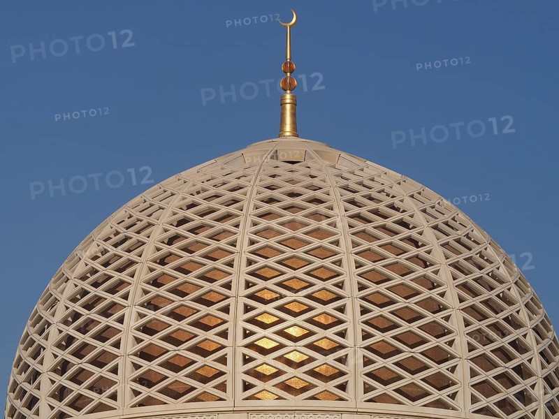 Dome with golden crescent moon