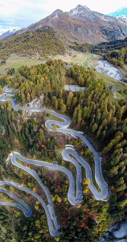 Serpentines at the Maloja Pass