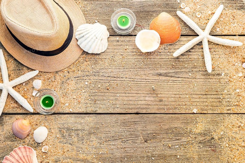 Summer accessories as hat