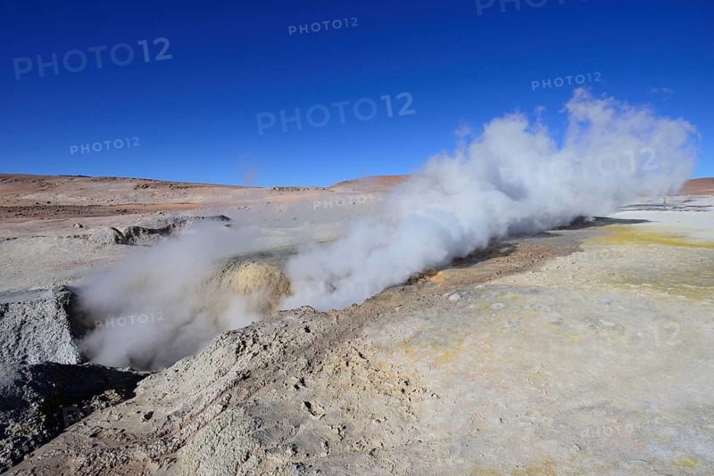Fumaroles at the highest geothermal field in the world