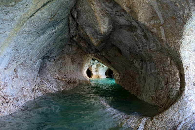 Bizarre rock formations of the marble caves