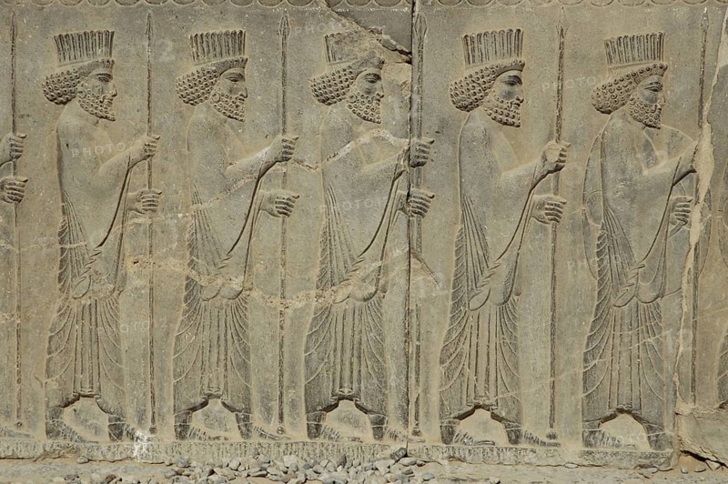Relief at Apadana stairs, Persepolis