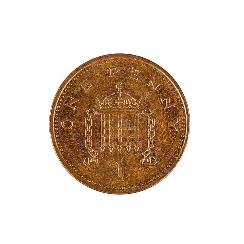 British one penny coin