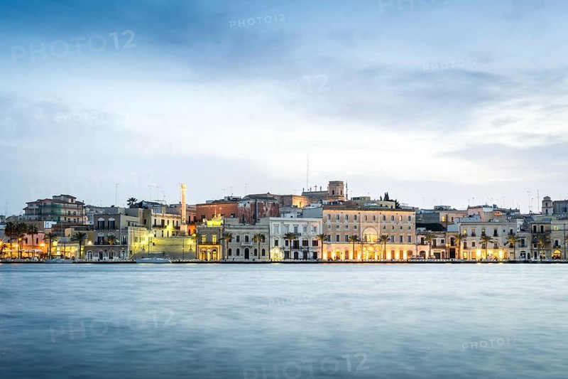 City view at dusk