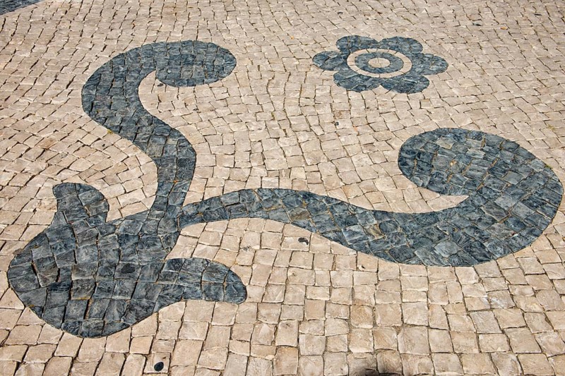 Mosaic in pavement