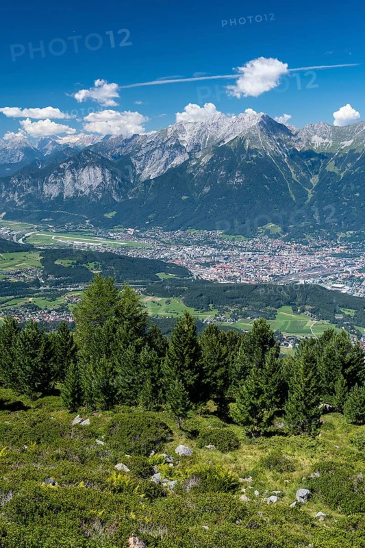 View from Patscherkofel of northern chain of the Alps