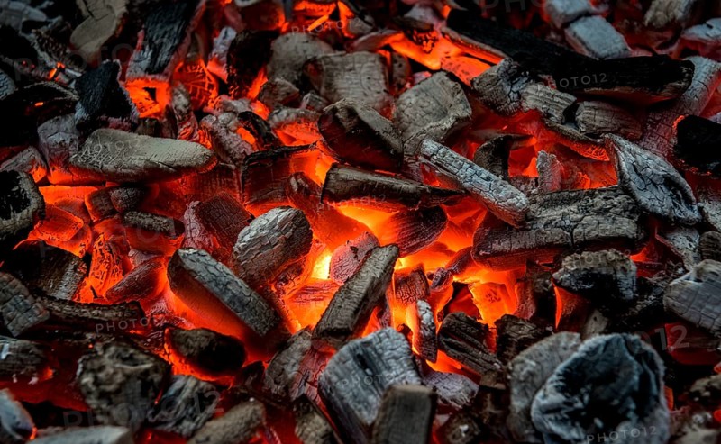 Glowing coals