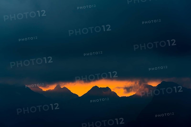 Dramatic clouds above Lechtal mountains