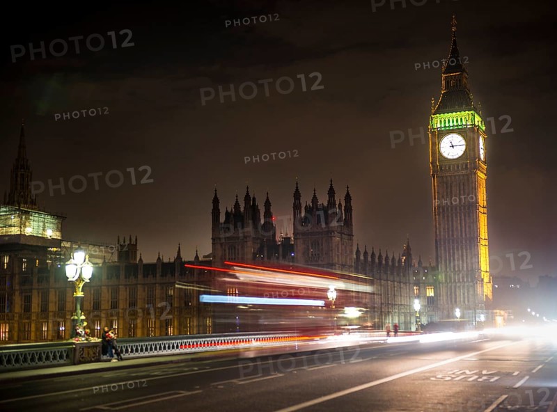 Palace of Westminster with Big Ben at night
