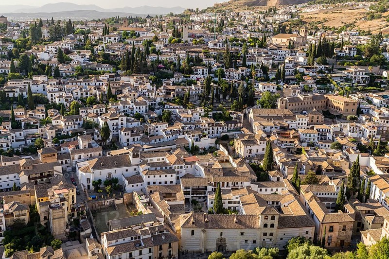 View from the Alhambra to Albayzin