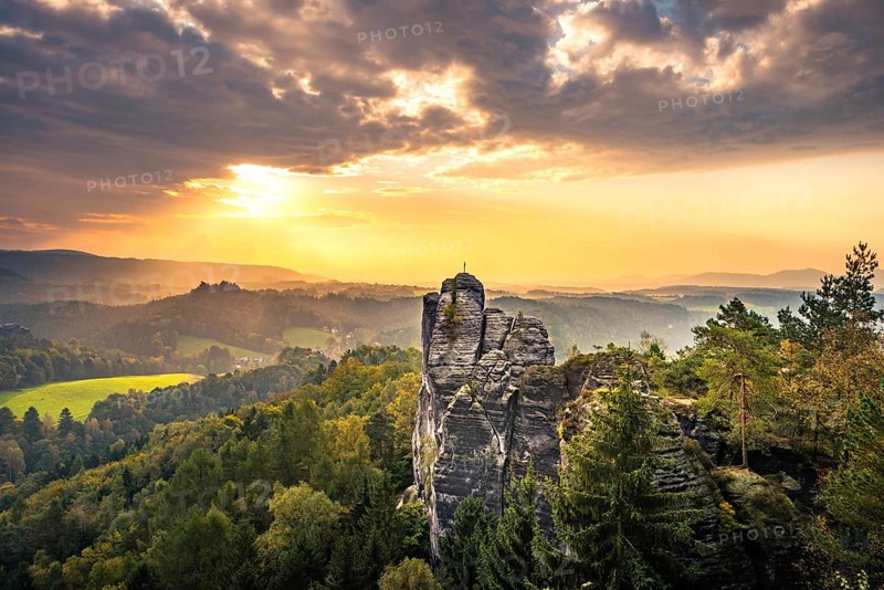 Monch summit at sunrise