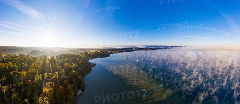 Morning fog over Lake Starnberg