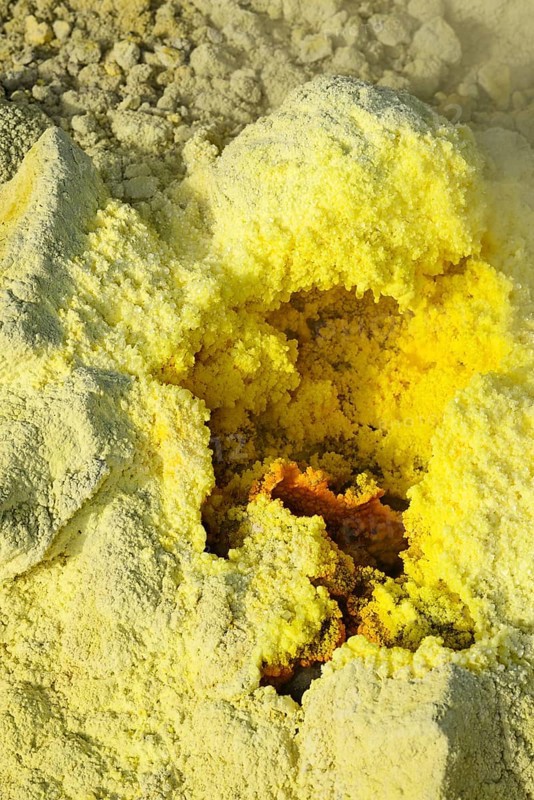 Sulphur fumaroles on the Gran Cratere