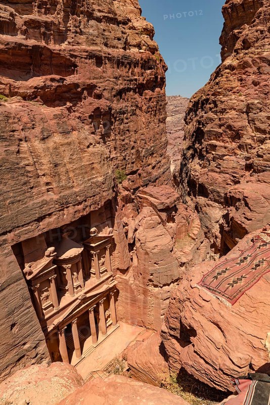 View from above into the gorge Siq