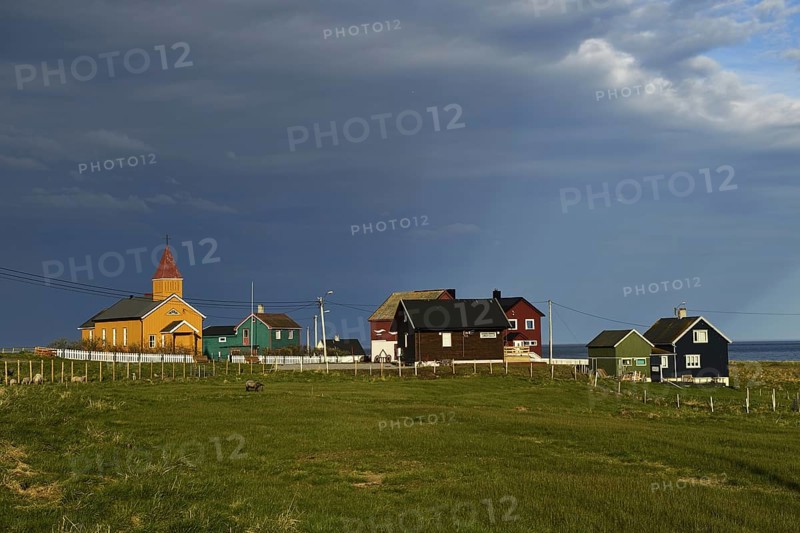 Village with church