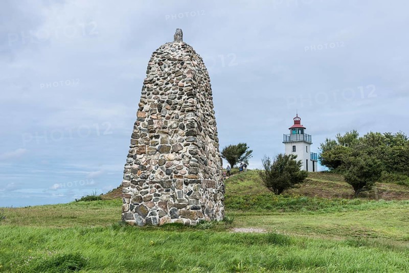 Memorial stone for polar explorer Knud Rasmussen