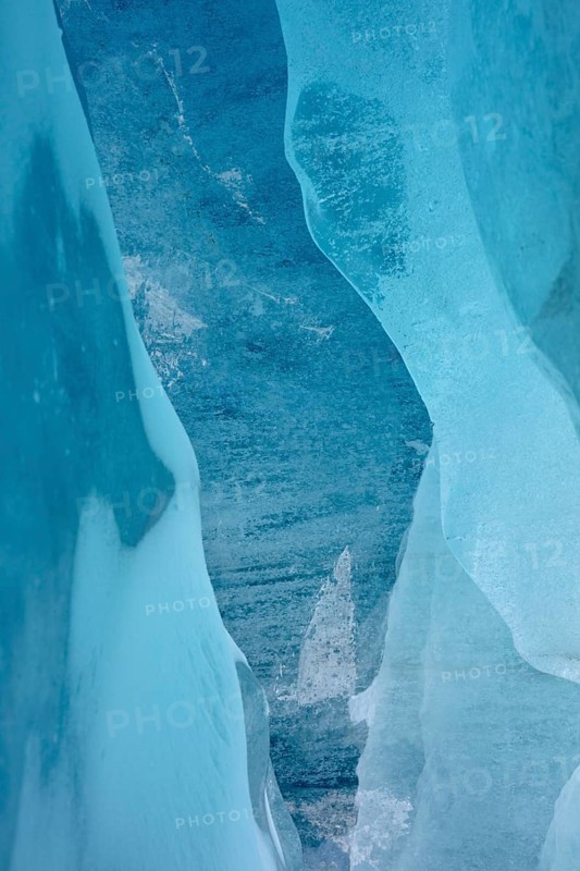 Ice in the glacier cave