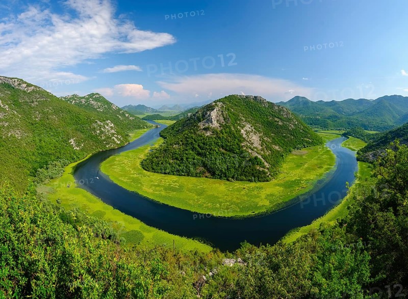 River bend of the river Rijeka Crnojevica