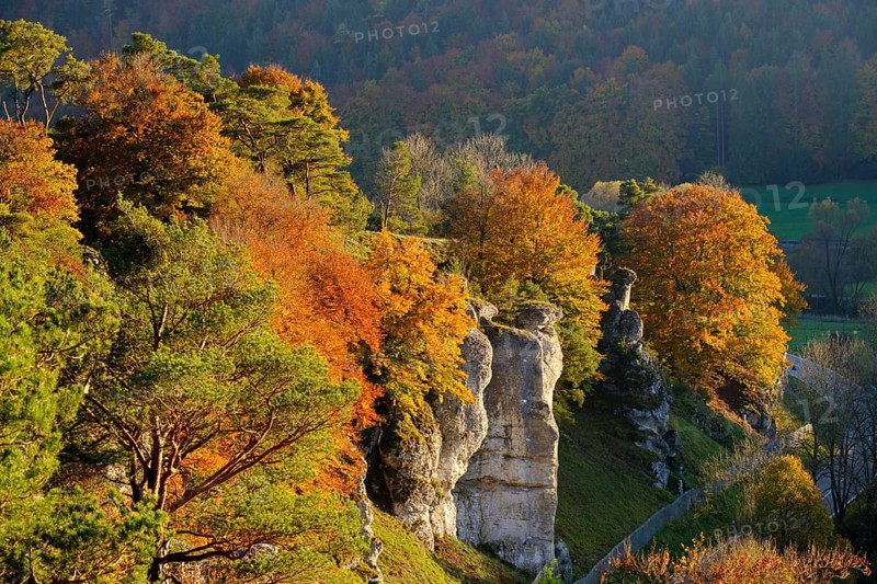 Rock formation Twelve Apostles in autumn