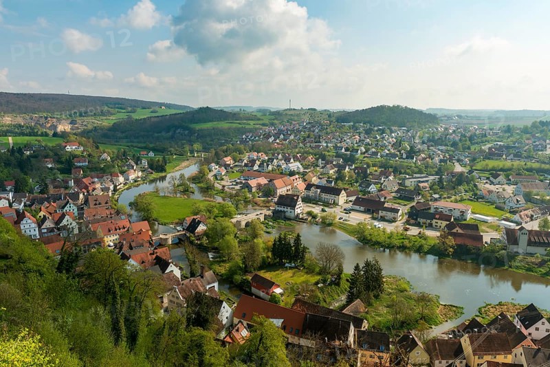 View of Harburg and River Wornitz