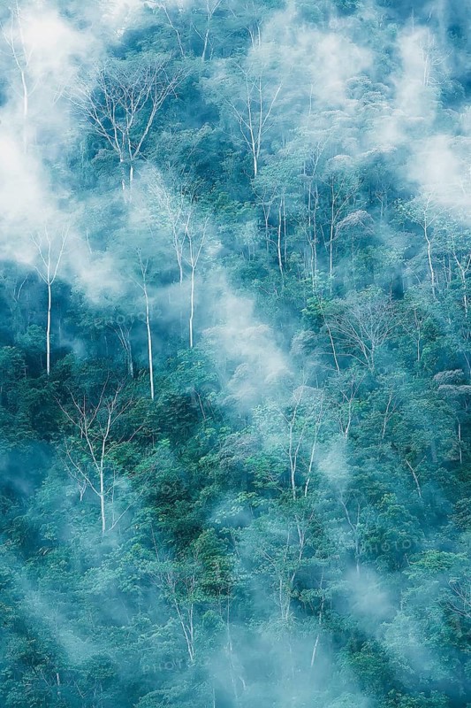 Rain Forest with fog