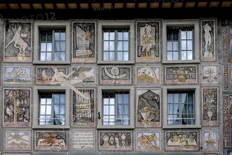 Painted facade at Hotel Adler's Restaurant