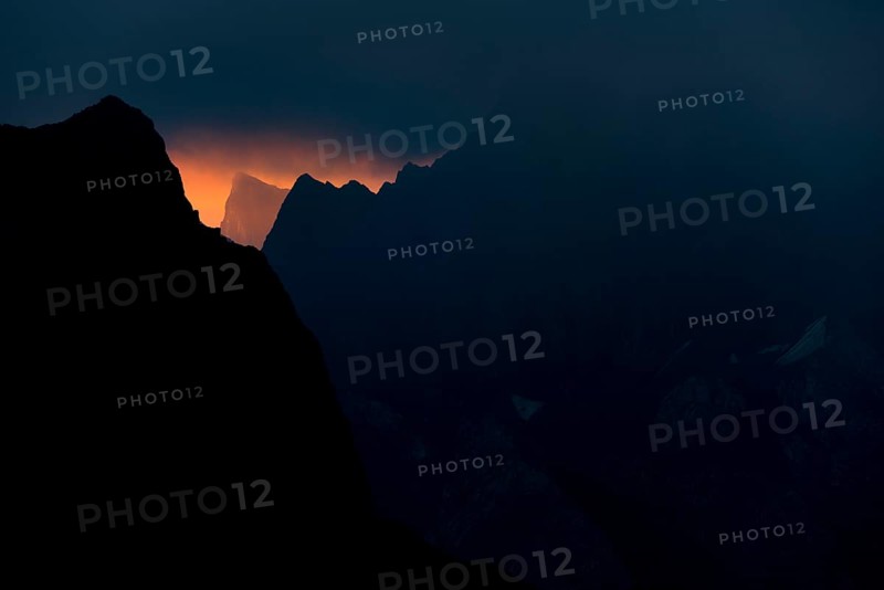 Dramatic clouds above Lechtal mountains