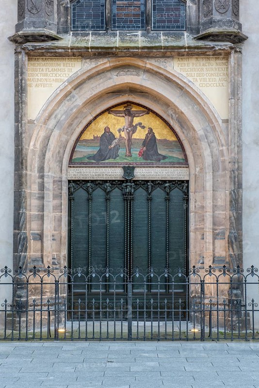 Thesis door at the castle church