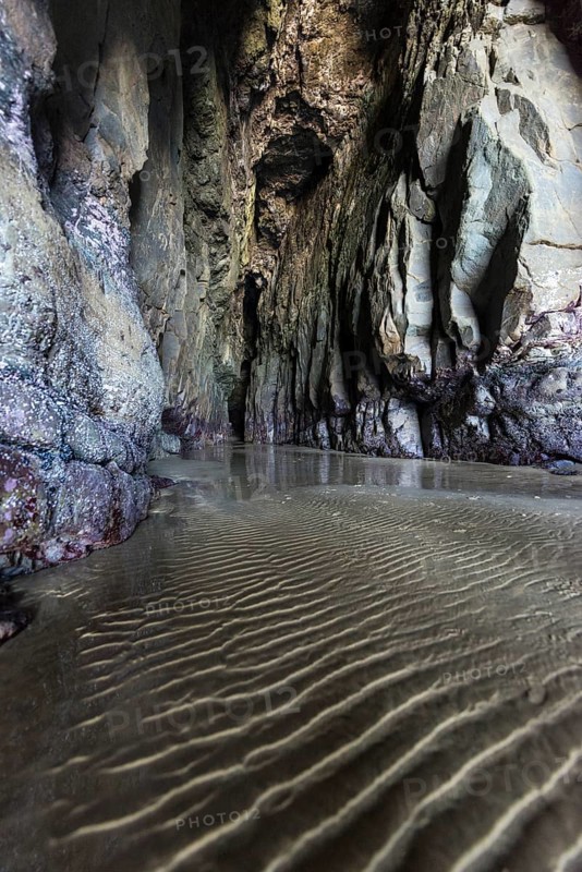 Caves eroded by the sea
