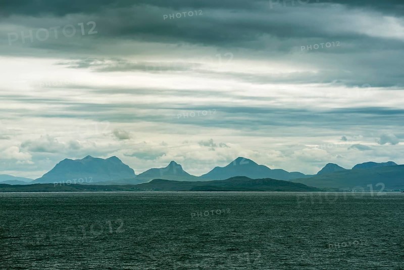Bay Loch Ewe with the striking silhouette of the Northwest Highlands