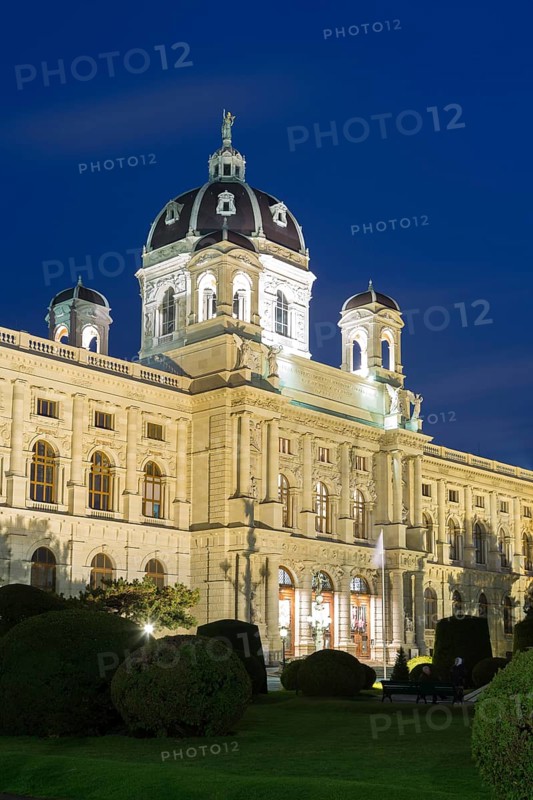 Art history museum at dusk