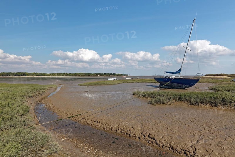 Boat at low tide, Ile d'Aix
