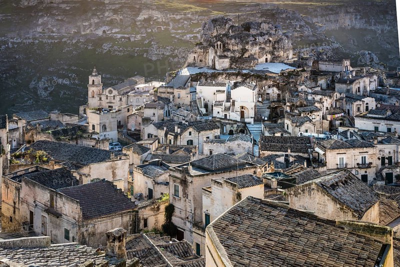 Sasso Caveoso district with church of San Pietro Caveoso and cave church of Santa Maria de Idris