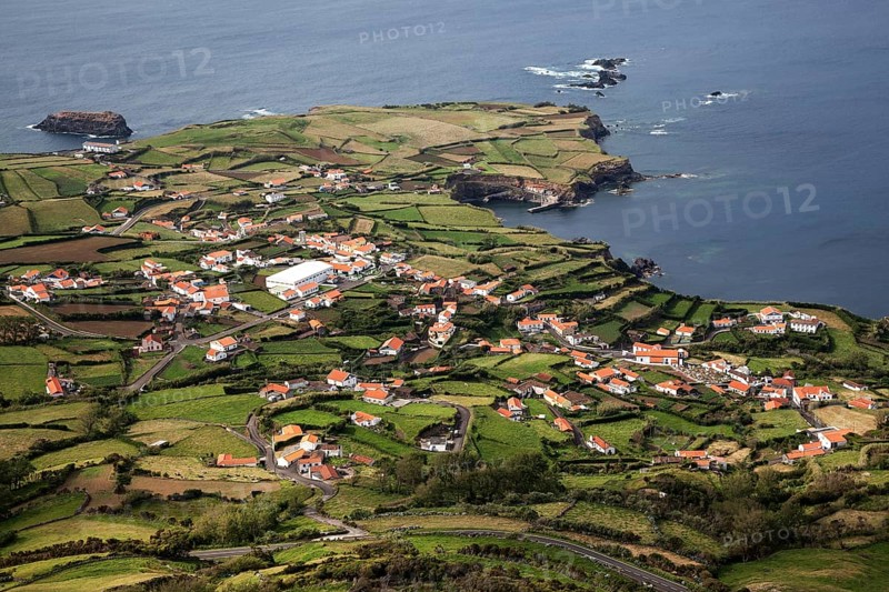 View from Miradouro sobre Ponta Delgada das Flores overlooking Ponta Delgada