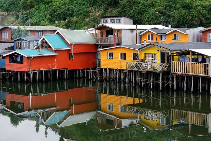 Colorful stilt houses