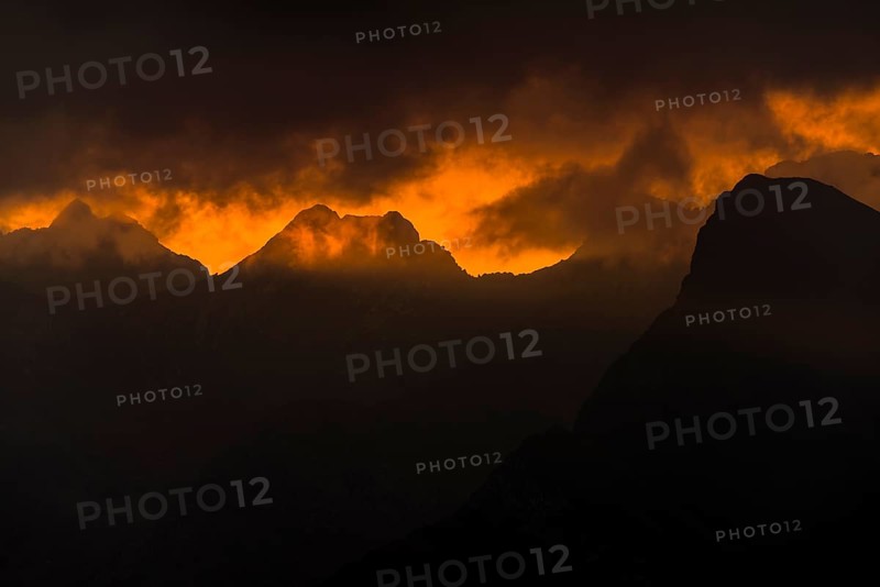 Dramatic clouds above Lechtal mountains