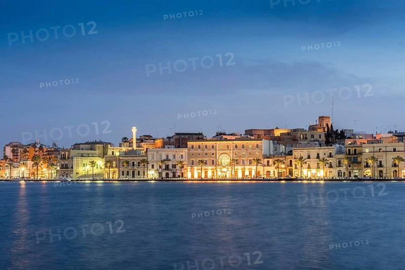 City view at dusk