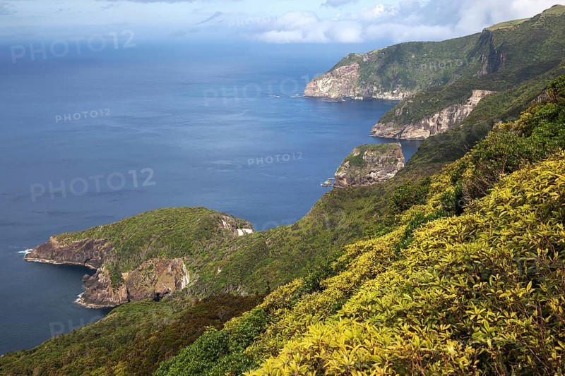View from Miradouro sobre Ponta Delgada das Flores to the northeast coast